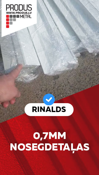 Metāla nosegelementi 0,7 mm biezumā