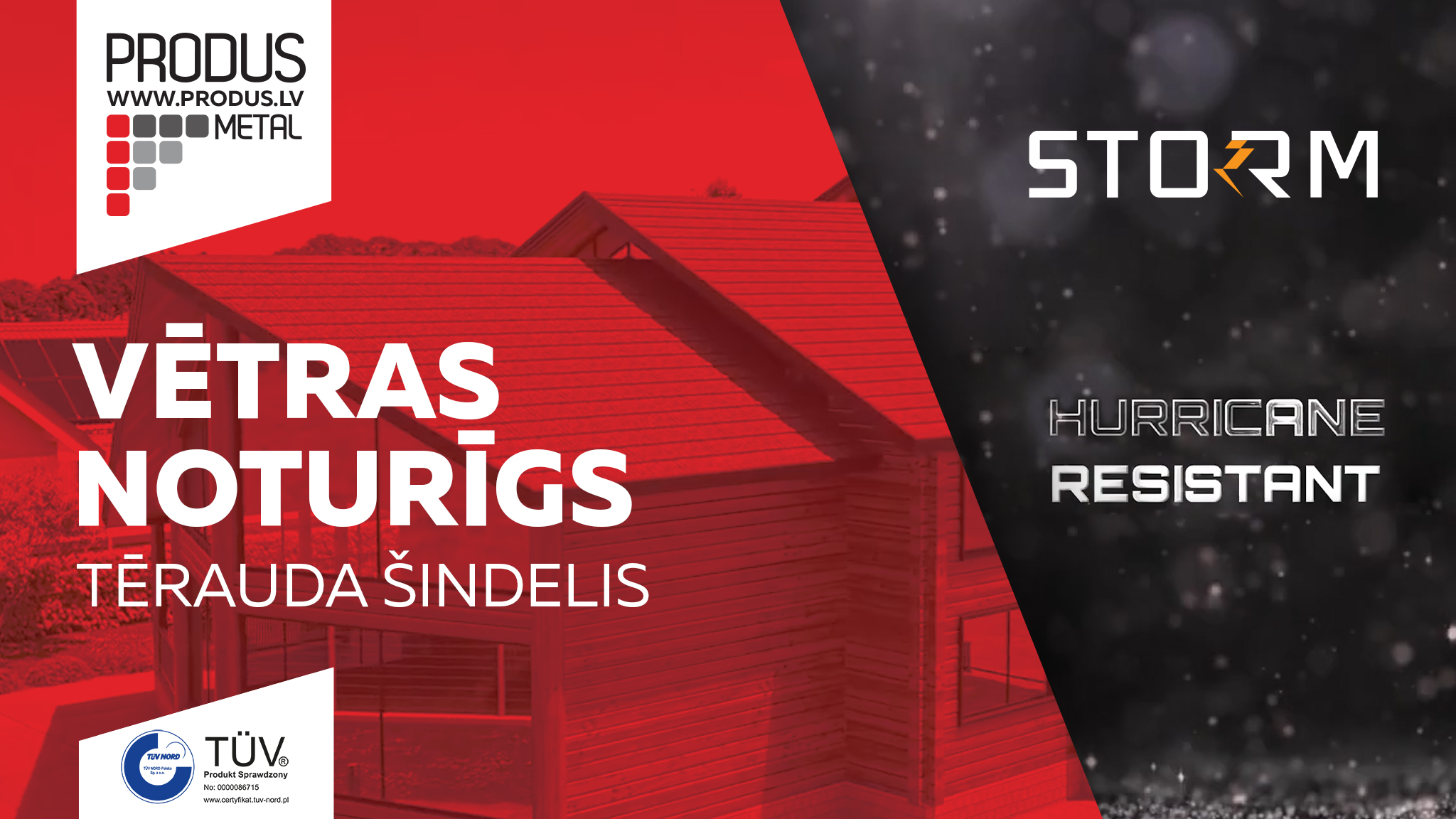  STORM metāla dakstiņprofils ar akmens smalci. Jumtu segums, Tērauda šindelis, lokšņu materiāls 