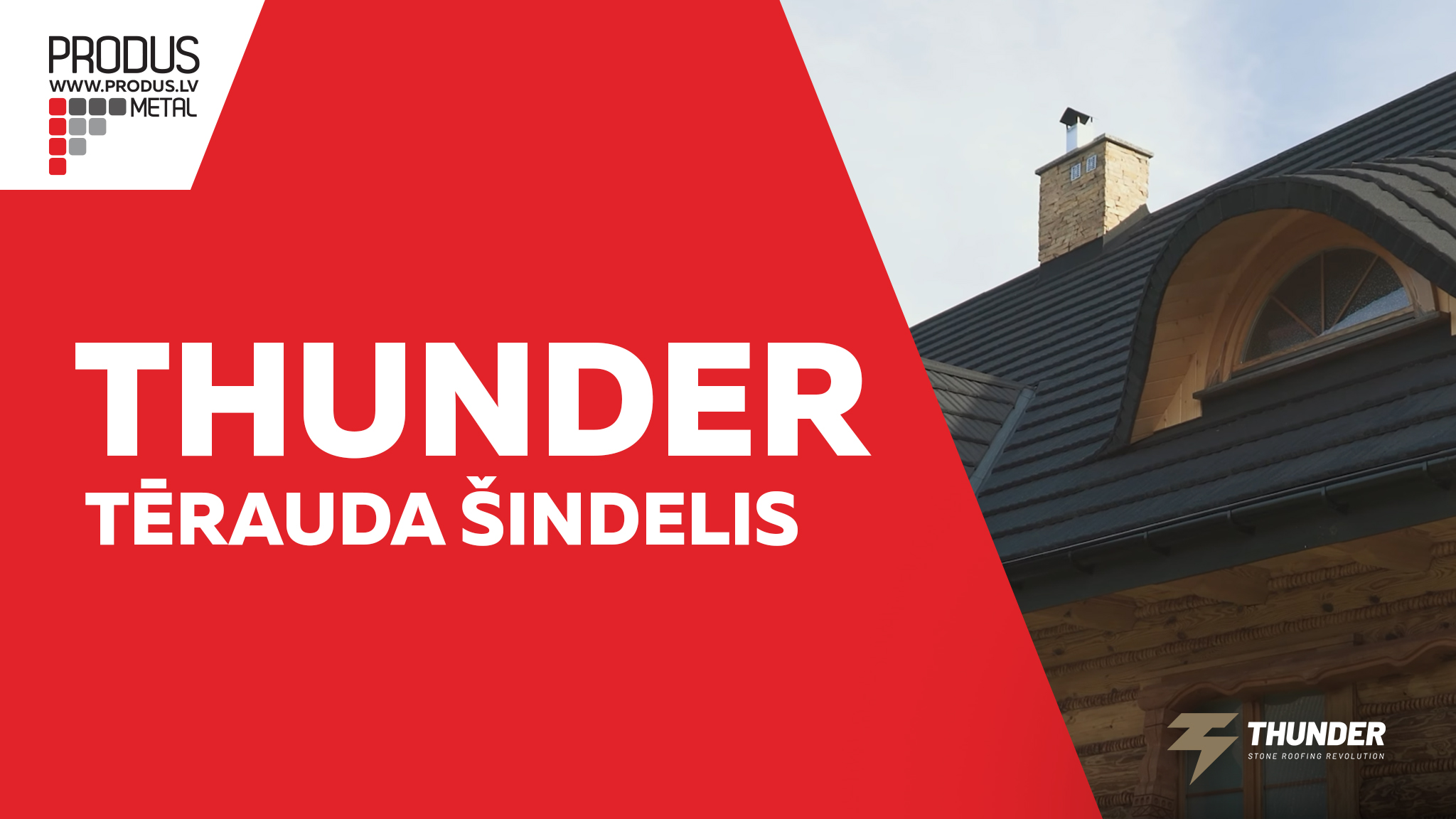Thunder, Metāla šindelis, šindelis ar akmens smalci, tērauda šindeļi ar akmens smalci, jumts ar akmens pārklājumu