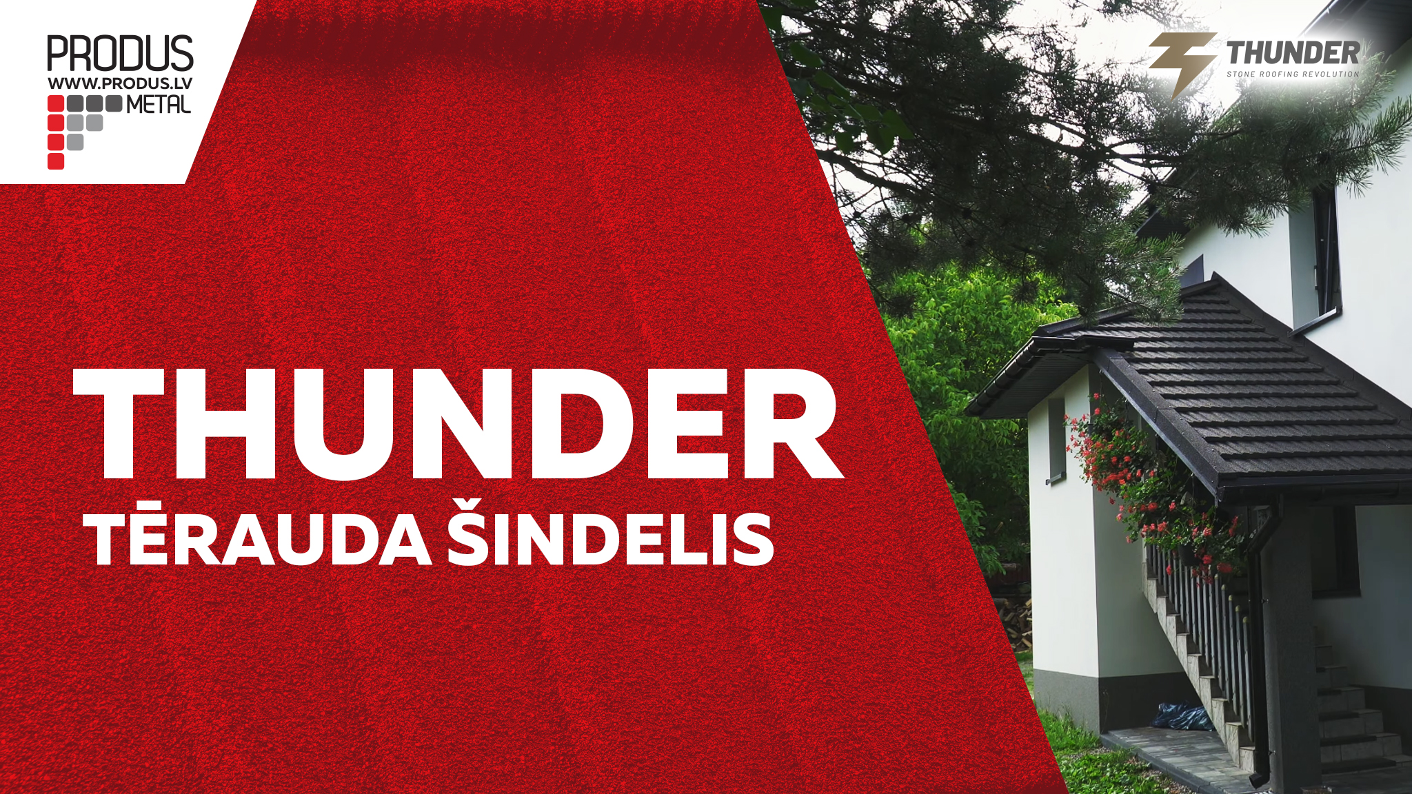 Thunder, Metāla šindelis, šindelis ar akmens smalci, jumts ar akmens pārklājumu