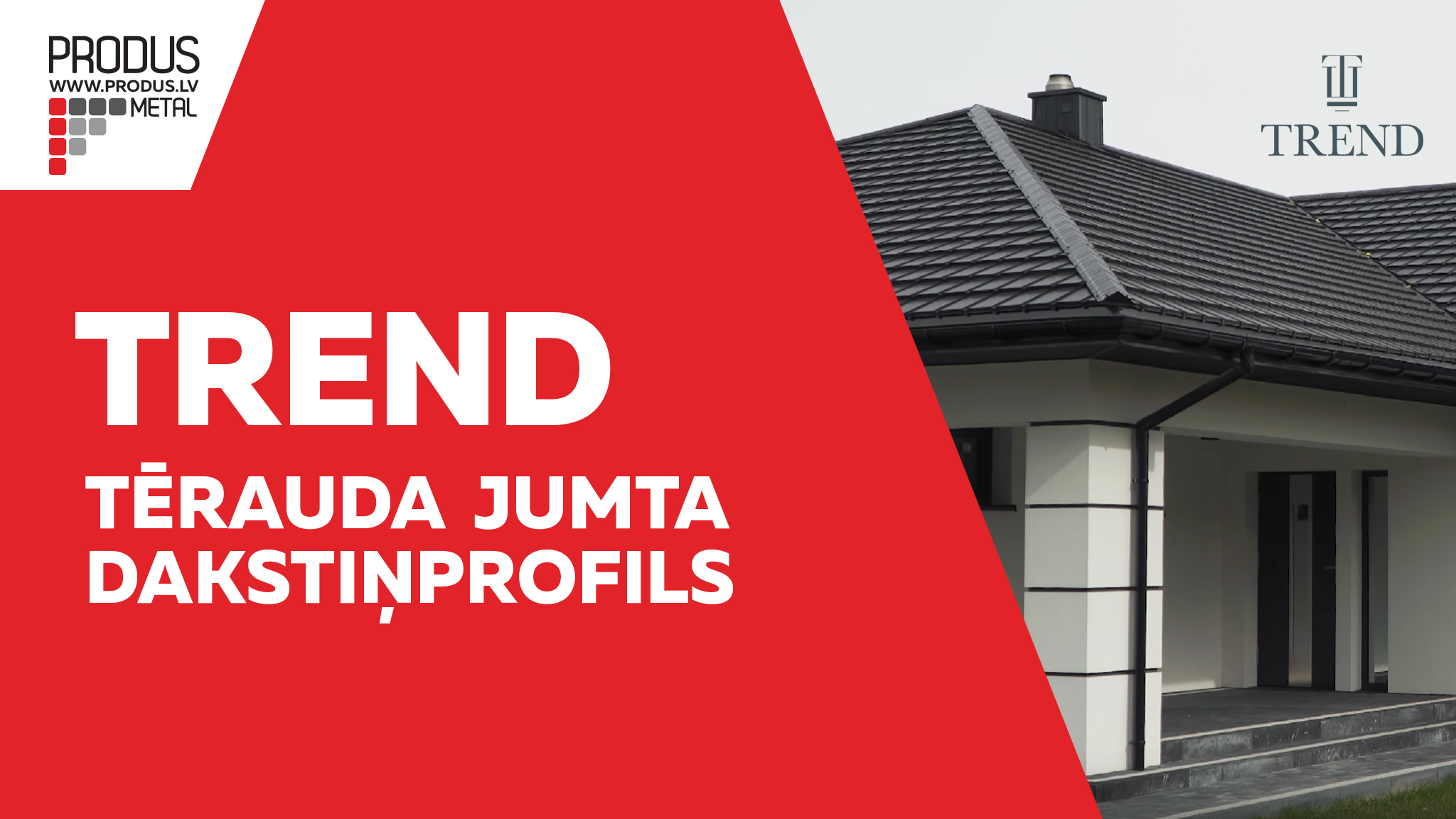  Plakanais moduļveida metāla jumta dakstiņš Trend. Dakstiņprofili, Dakstiņveida profili, Moduļi 