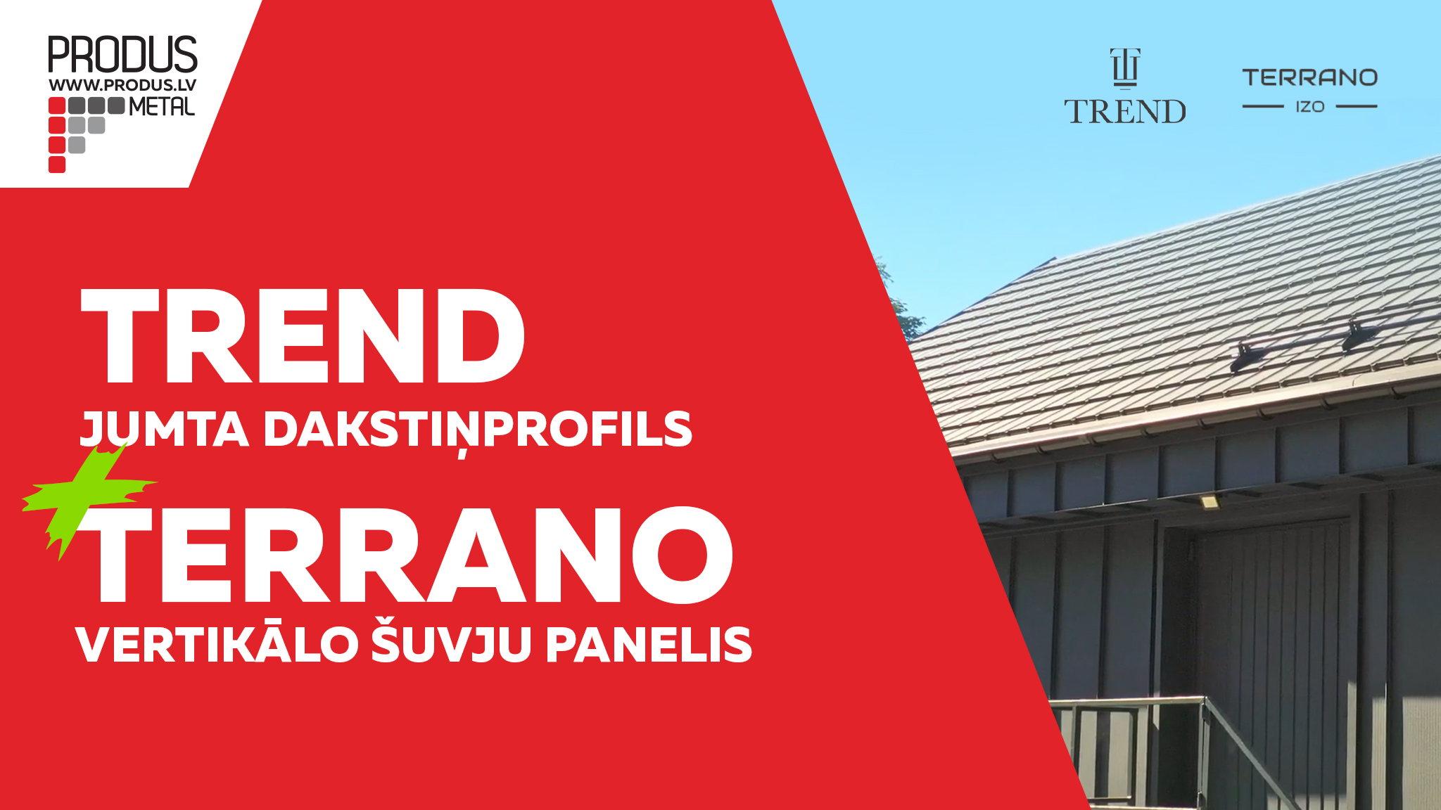 Plakanais moduļveida metāla jumta dakstiņš Trend. Dakstiņprofili, Dakstiņveida profili, Moduļi