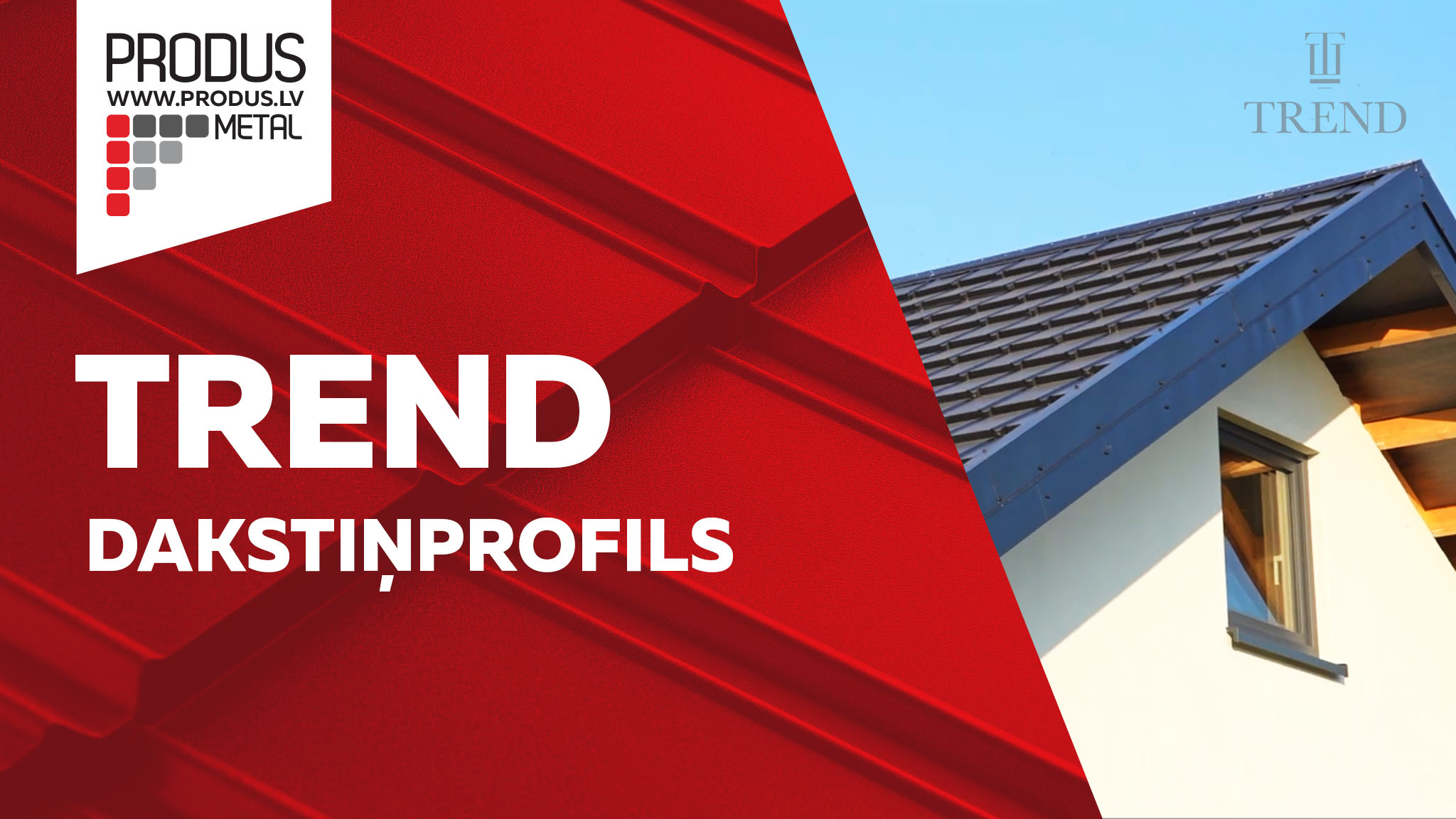 Plakanais moduļveida metāla jumta dakstiņš Trend. Dakstiņprofili, Dakstiņveida profili, Moduļi